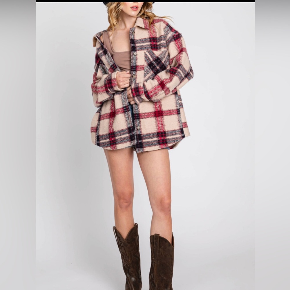 Plaid Coat oversized